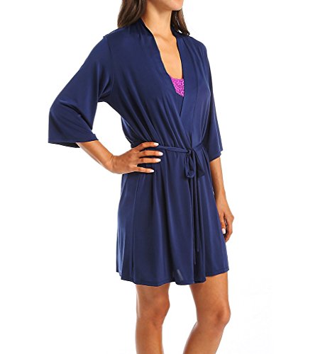 Josie by Natori Women's Slinky Basics Wrap Robe