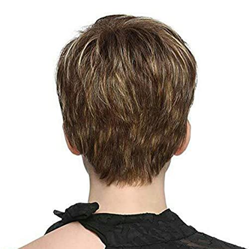 Donne parrucca Capelli corti sintetici naturali