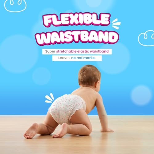 Image of Doobidoo Classic Baby Diaper Pants - XL Size | High Absorbency with Cottony Bubble Soft Topsheet, Anti-Leak Side Cuffs & Rash-Free Comfort | Gentle Protection (12-17 kg) - Pack of 4 | 104 Count