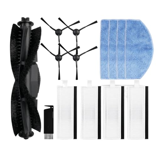 Vacuum Cleaner Replacement Kit Main Side Brush Filter Mop Compatible with Honiture G20 Pro/Tikom G8000 Pro/Laresar Evol 3 3S