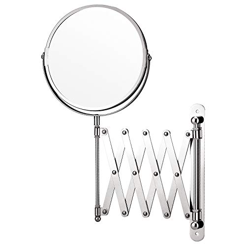 Taylor & Brown® Magnifying Wall Mounted Makeup Mirror Extending Shaving Cosmetic Mirror Double Sided Bathroom Swivel Vanity Mirror