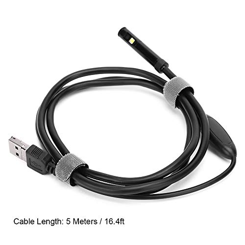 Walfront Câmera de inspeção de lente dupla endoscópio USB 3 em 1 usada para chegar a lugares estreit
