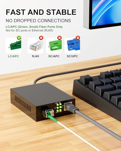 Câble Internet fibre optique LC/APC monomode Simplex blindé | Lot de 2 - 2