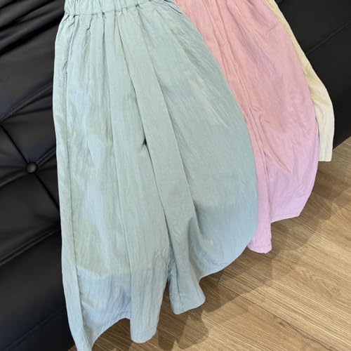 Image of Girls Pants 10-12 Years Flowy Palazzo Wide Leg Dress Pants for Girls Summer Black Pants Trousers 5-15 Years