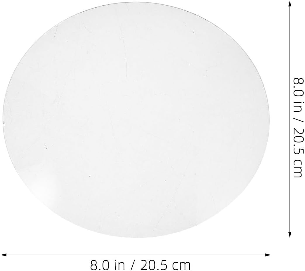 BETOOKY Glass Clock Dome Cover - 20.5cm/8inch Clear Convex Front Panel Replacement for Round Wall Clock DIY Transparent Timepiece Accessories