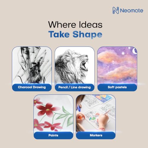 Image of Neomate Artists Spiro Bound Sketch Book | Spiral | A4 Size, 120 Pages, 110 GSM | Ideal for Students and Adults, Home, School, Students, Beginners, Professional Drawing, Sketching, Mandala Art