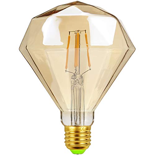 Tianfan ampoule LED vintage Diamant ampoule 4 W 220/240 V E27 2500 K LED Blanc chaud ampoule à filament