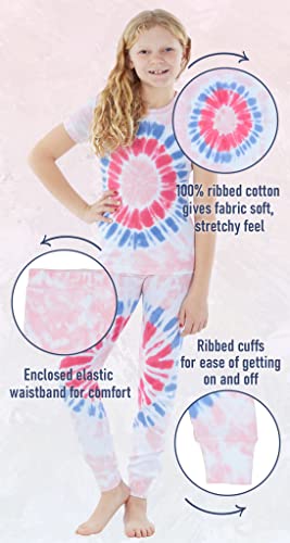 Sleepyheads Girls, Boys, Kids Cotton Short Sleeve Tie Dye Snug Fit Pajama Set, Shorts Set3