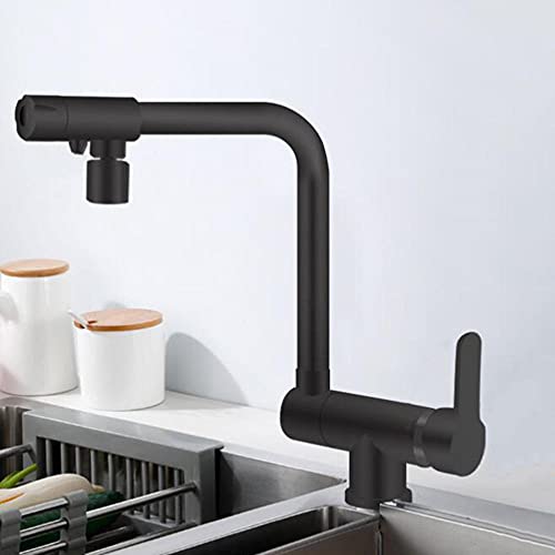Robinet de cuisine 3 voies en laiton pliable pour eau filtrée et mitigeur chaud froid