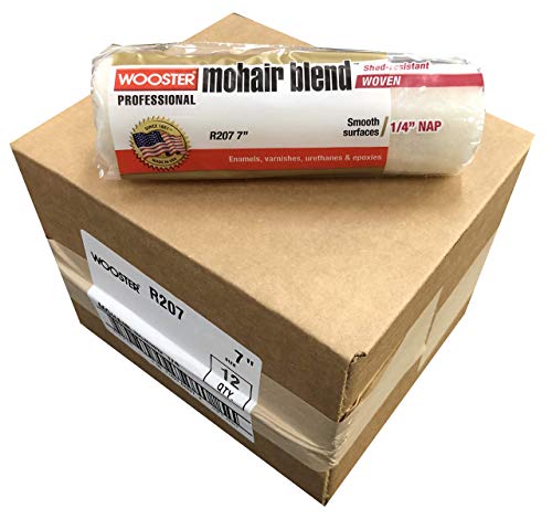 Wooster Brush R207 7 Inch Mohair Blend 1/4 Inch Nap Paint Roller Cover - Pack Of 12 #TOP16