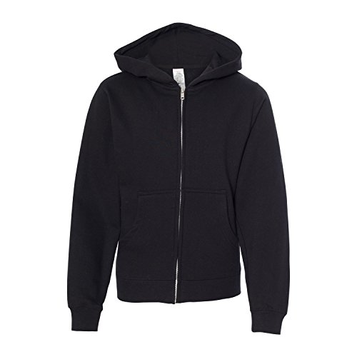 Independent Trading Co. ITC-Youth Midweight Hooded Sweatshirt-SS4001YZ-MD-Black