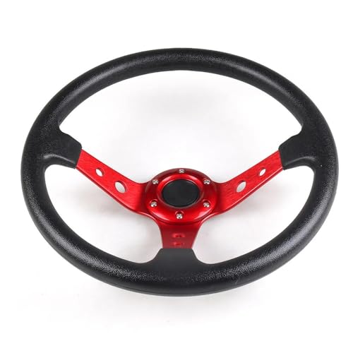 Volant voiture de course rouge 350 mm pour vos sessions de drift