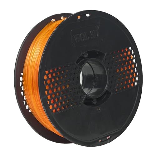 Image of WOL3D 1kg 2026 PLA PRO+ 3D Printing Filament - Improved Formula for Enhanced Strength & Flexibility, (Crystal Zest Orange), Eco-Friendly, Compatible with Most FDM 3D Printers, Made in India.