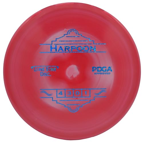 Lone Star Disc Alpha Harpoon | Slightly Overstable Disc Golf Midrange | <169 | Durable & Smooth Premium Plastic | Perfect for Backhand or Forehand Approach Shots | Colors May Vary