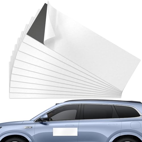 10Pcs Blank Car Magnet, 12''X4'' Magnetic Signs for Vehicles, Flexible Magnet Sheet Bumper Sticker, Car Magnets and Decals to Covering Car Scratches Dents
