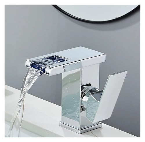 Grifo mezclador ergonómico con cascada LED para evitar salpicaduras 2