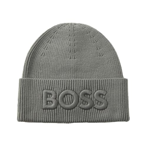 Bonnet en laine mélangée BOSS Afox R avec logo brodé chic