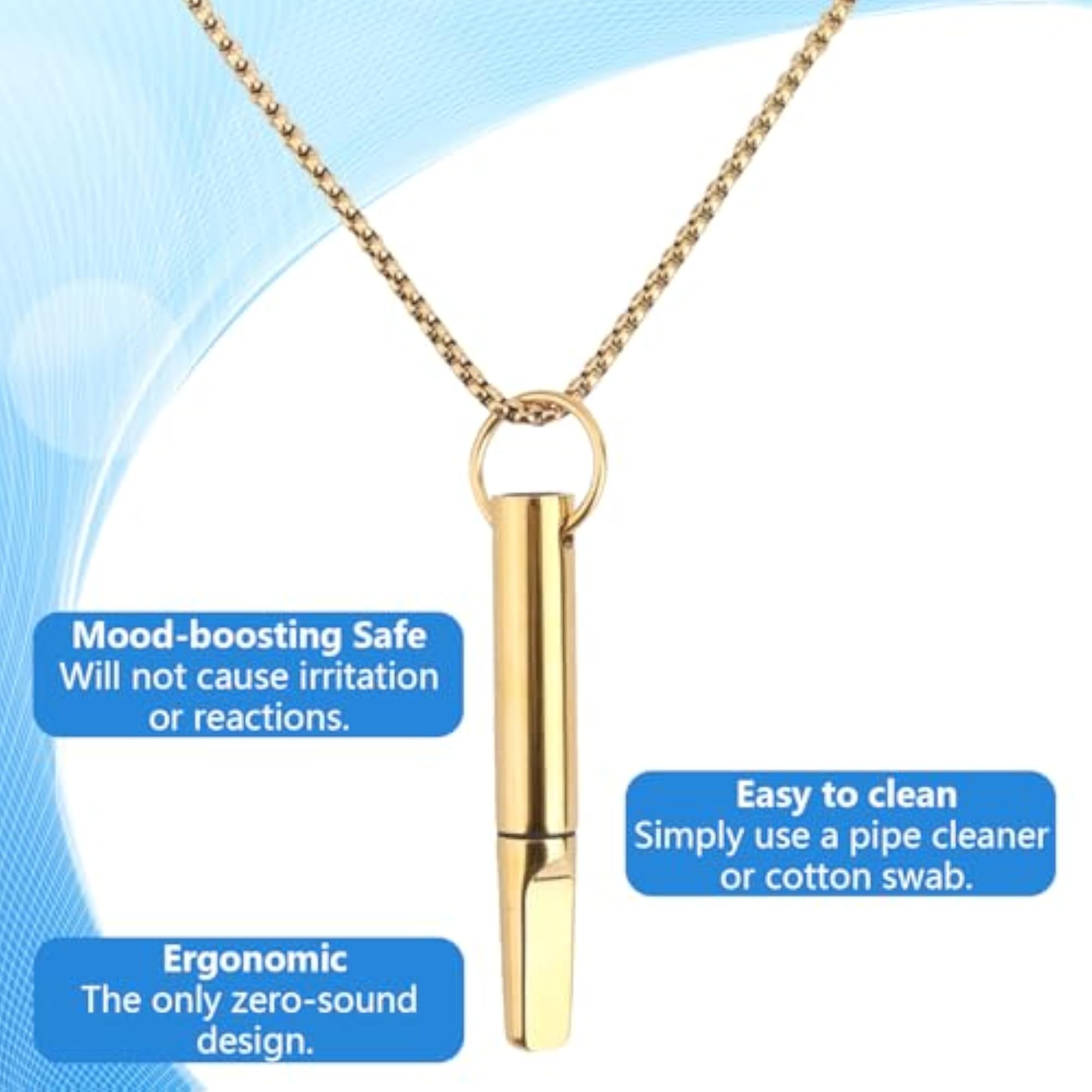 Mindfulness Breathing Necklace, Titanium Steel Pendant