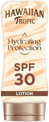 Hawaiian Tropic Hydrating Protection Sunscreen Lotion, Water Resistant SPF 30 UVA Plus UVB Protection Suncream, 12-Hour Moisturising Sun Lotion with Cocoa and Shea Butter, 180 ml - View 3