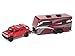 2004 Hummer H2 Red with Dark Red Camper Trailer Limited Edition to 4,000 Pieces Worldwide Truck and Trailer Series 3 1/64 Diecast Model Car by Johnny Lightning JLBT008/ JLSP037 B