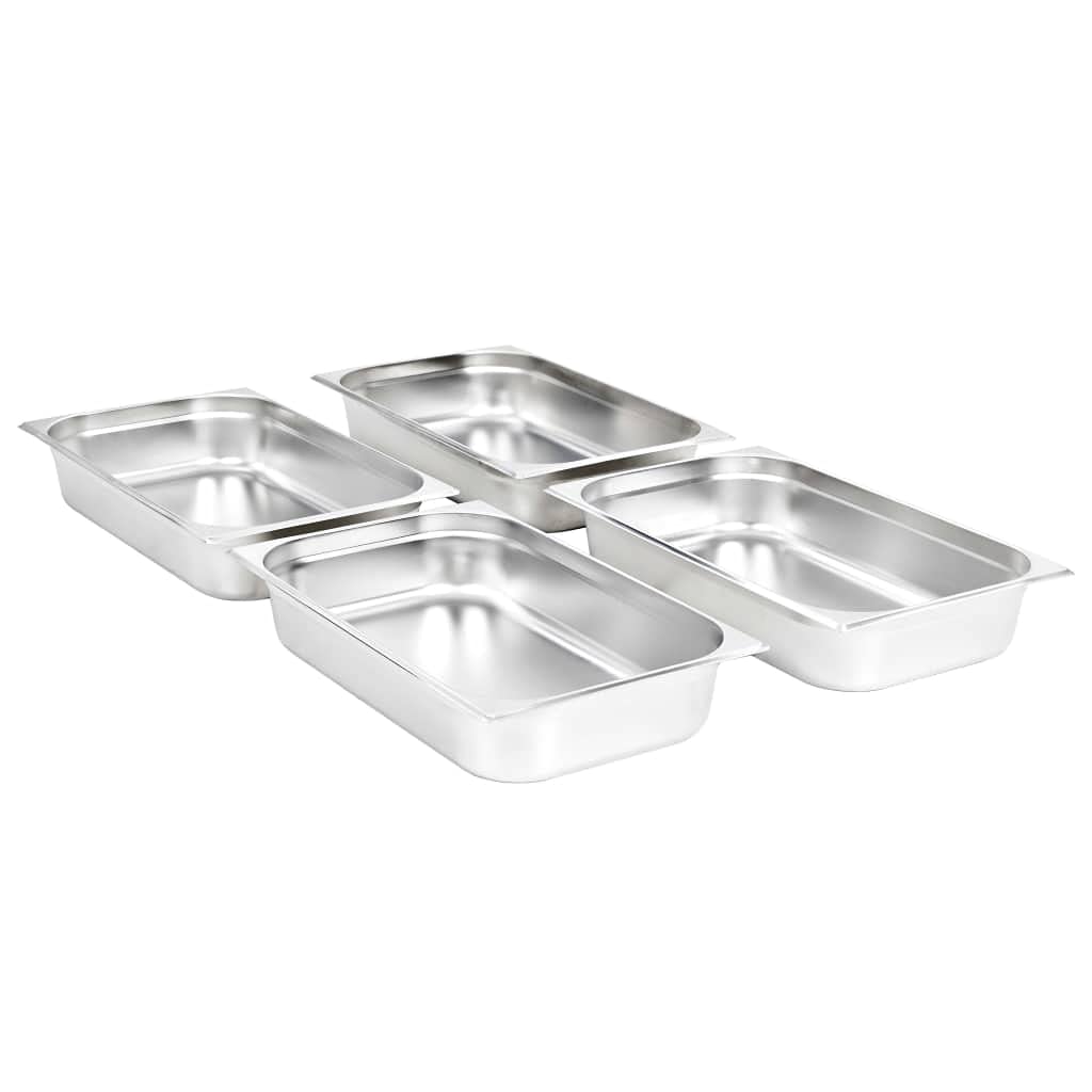 Bandejas Gastronorm 4 unidades GN 1/1 100 mm acero inoxidable ,Casa y jardín,Cocina y comedor,Accesorios para aparatos de cocina,Accesorios para mesas de vapor,Cubetas para mesas de vapor-50881