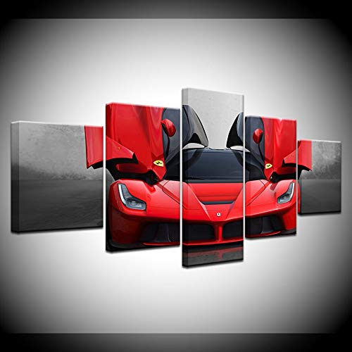 Art Toile Peinture Voiture HD 5 Panneaux déco murale de salon