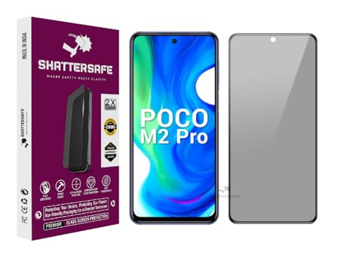 Image of Anti-Spy Privacy Tempered Glass Compatible For Poco M2 Pro [Pack of 1]. 9H Hardness, Anti-Scratch, Edge-to-Edge Protection With Easy Installation Kit & Case Friendly Fit.