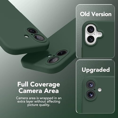 Image of Magnetic for iPhone 16 Plus Case, Compatible with MagSafe, [Full Camera Protection][Screen Protector] Silicone Shockproof Protective Phone Case for iPhone 16 Plus 6.7 inch, Alpine Green