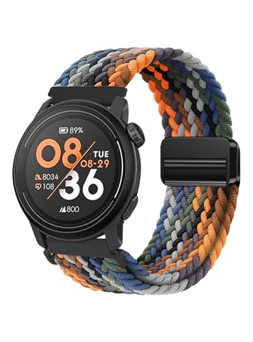 Yeahxing Bands for Coros Pace 4/ PACE 3/ Apex 2 Pro/Apex Pro/Apex 46mm - Stretchy Braided Nylon...