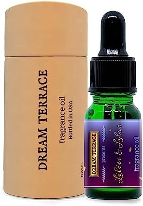 DREAM TERRACE Lilies & Lilac 10 Milliliter Fragrance Oil with a Glass Dropper for Diffuser | Kosher Certified, Vegan Certified, and GMO-Free Verified. Made in USA - (Pack of 1)
