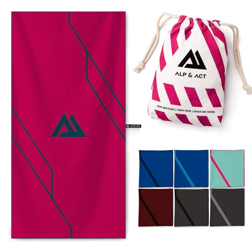 ALP & ACT Mikrofaser Handtuch für Fitness & Sport - 100{4a6419435111301f4e4fbea5d0dfcb7b2627e8ae421c158d6a023fc5d400b82e} Recycelt - EXTRA KOMPAKT & saugfähig - Sporthandtuch für Gym, Yoga, als Saunahandtuch - Microfaser Handtücher & Fitnesshandtuch - pink, 140x70 ALP & ACT Mikrofaser Handtuch für Fitness & Sport - 100{4a6419435111301f4e4fbea5d0dfcb7b2627e8ae421c158d6a023fc5d400b82e} Recycelt - EXTRA KOMPAKT & saugfähig - Sporthandtuch für Gym, Yoga, als Saunahandtuch - Microfaser Handtücher & Fitnesshandtuch - pink, 140x70