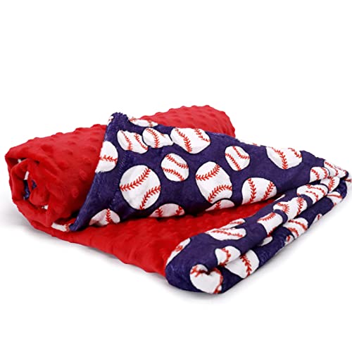 Image of Baseball Baby Blanket for Boys Super Soft Fleece Minky Boy Blanket with Dotted Backing Double Layer Newborn Toddler Blankie for Nursery Stroller Crib Gift Ideas to Son Nephew Grandson 26.5*40 Inches