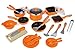 Produktbild 28 TLG Kochtopf Set für Spielküche Töpfe Pfannen Bräter viel Zubehör orange