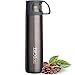720°DGREE Bottiglia Isotermica Isolamento “Follow” – 450ml | Thermos per bibite caffè e tè Caldo | Thermocafe Acciaio Inox