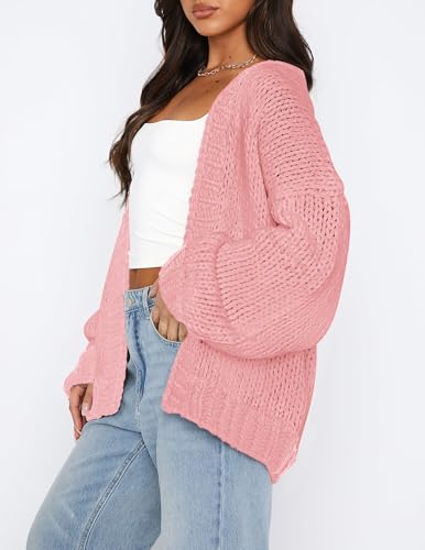 PRETTYGARDEN Cardigan Sweaters for Women Trendy Fall Fashion 2025 Long Sleeve Chunky Knit Cardigans Winter Clothing Outfits