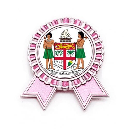 Broche Fidji Océanie rose taille M parfaite sur votre blazer