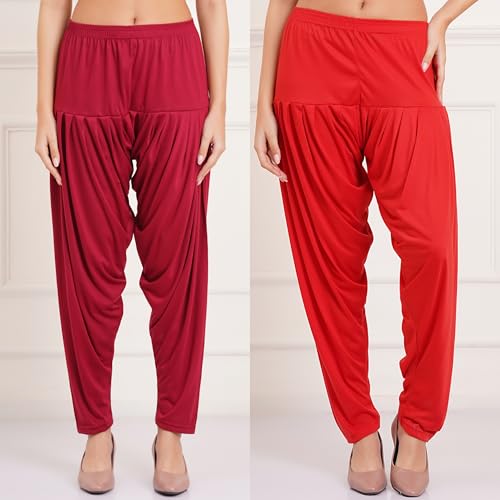Image of Buy That Trendz Women's Viscose Dhoti Patiyala Salwar Harem Bottoms Pants