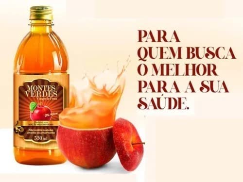 Kit C/3 Vinagre De Maçã In Natura 5% De Acidez Puro 530ml