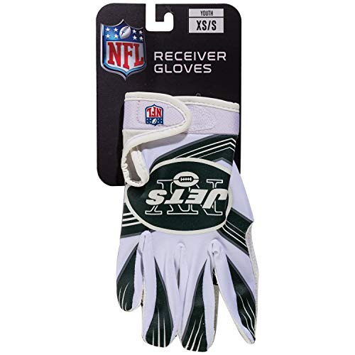 Franklin Sports New York Jets Youth Nfl Football Receiver Gloves - Receiver Gloves For Kids - Nfl Team Logos And Silicone Palm - Youth M/L Pair #TOP7