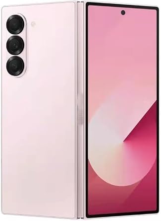 Z Fold 6 Back Glass Cover Replacement for Samsung Galaxy Z Fold 6 Back Glass Housing Cover Photo Frame with Back Cover Pre-Installed Tape + Tools (Pink)