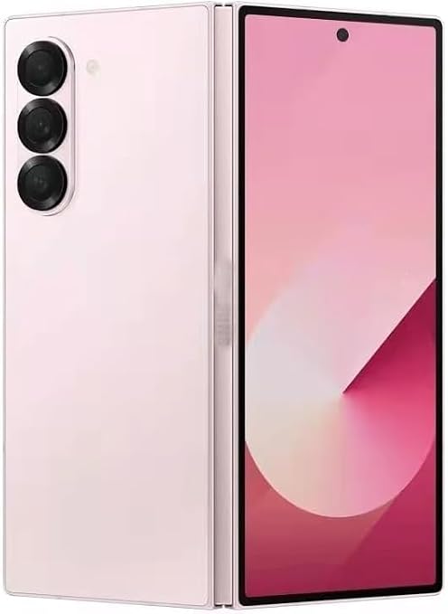 Z Fold 6 Back Glass Cover Replacement for Samsung Galaxy Z Fold 6 Back Glass Housing Cover Photo Frame with Back Cover Pre-Installed Tape + Tools (Pink)