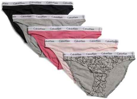 Calvin Klein Women's Carousel Bikini Underwear 5 Pack, Cotton