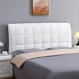 JXQXYN 2024 Headboard Cover, Thicken Upholstered Headboard, with Side Pockets PP Cotton Headboard Cover Queen, for Headboard Queen Back Protection(59.05''/150cm)