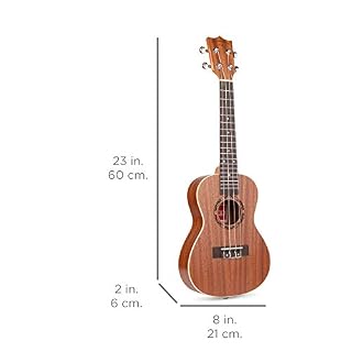 Best Choice Products Kit de démarrage pour ukulélé de concert acoustique 23 pouces avec sac de transport, sangle… - Les Beatles, Paul McCartney, John Lennon, RIngo Starr, George Harrison Best Choice Products Kit de démarrage pour ukulélé de concert acoustique 23 pouces avec sac de transport, sangle… – Image 7