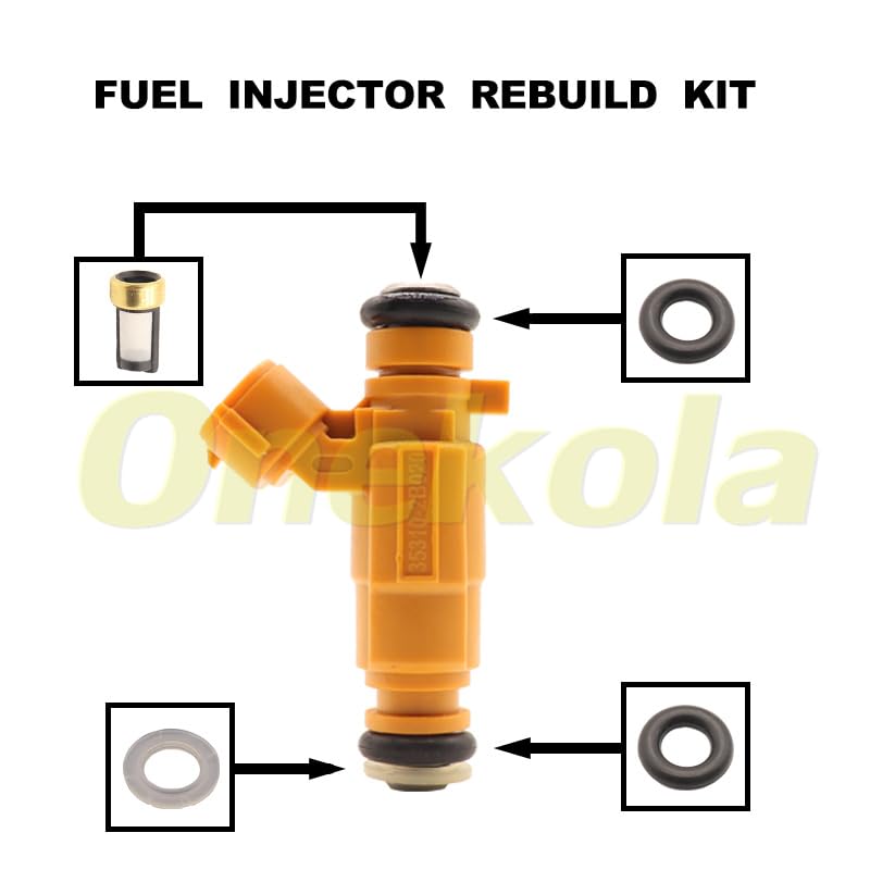 Fuel Injector Seal O-Ring Kit Seals Filters For 35310-2B020 For Hyundai i20 For Kia 1.4 1.6 G4FG - (Color: 20 set)