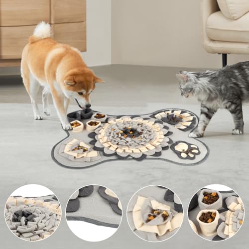 OSDUE Schnüffelteppich Hund, Futterschnüffel-Futtermatte, Hunde-Schnüffelmatte, Welpen-Trainingsmatte, Interaktive Hundespielzeug… – Ansicht 3