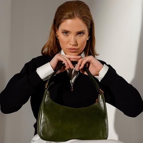 Time Resistance Leather Handbag - Full-Grain Leather Purse for Women – Shoulder Bag Made in Italy2