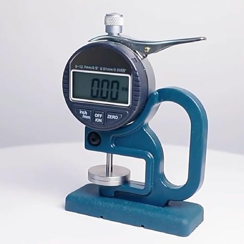 Calibrador digital de espesores para esponjas con base, diámetro de sonda 30 mm, rango 0-12.7 mm y resolución 0.01 mm miniatura 1