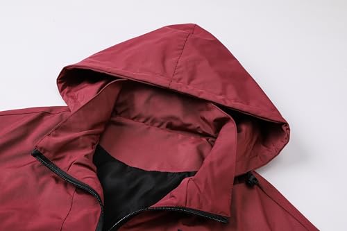 Cromoncent Girl's Zip Up Hooded Jacket Long Sleeve Windbreaker Casual Outerwear3