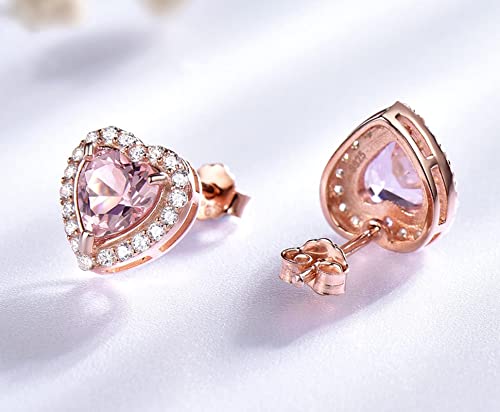 Ensemble de bijoux en argent pour femmes boucles d'oreilles cœur - 2
